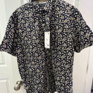 Denim & Flower Short Sleeve Shirt